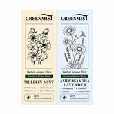GreenMist embalaje frontal mostrando ambos sticks y beneficio de variedad