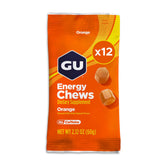GU Energy empaque frontal naranja mostrando bolsa compacta y fácil de llevar