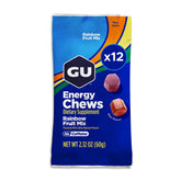 GU Energy chews paquete frontal mostrando diseño y facilidad para llevar