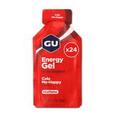 GU Energy empaque frontal mostrando 24 sobres y beneficios rápidos