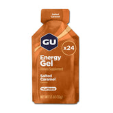 GU Energy frente del paquete que muestra formato práctico y 24 sobres