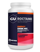 GU Energy bote frontal fresa hibisco, presentación clara y beneficios energéticos