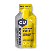 GU Energy empaque frontal sabor limonada mostrando diseño y facilidad de transporte