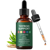 HABOHUSE frasco frontal de Thyroid Support Drops mostrando etiqueta clara y tamaño