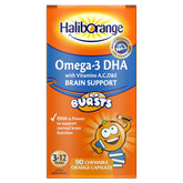 Haliborange envase frontal naranja mostrando 90 cápsulas, fácil identificación