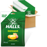 HALLS paquete frontal cítrico mostrando bolsas resellables y conveniencia