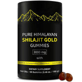 hanachi gomitas shilajit frontal del envase mostrando 60 unidades y sin azúcar