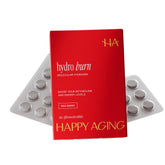 Happy Aging frente del envase mostrando 30 tabletas y fácil uso