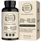 Happy Healthy Hippie frente del envase mostrando la marca y beneficio calmante