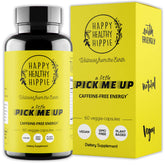 Happy Healthy Hippie frente del envase mostrando diseño y cantidad