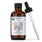 HBNO botella frontal 120 ml mostrando etiqueta orgánica y practicidad