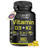 Health Dose envase frontal mostrando el producto y cantidad 180 softgels