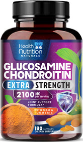 Health Nutrition Naturals frente del envase mostrando 180 cápsulas y beneficio de soporte articular