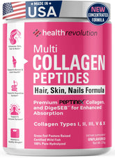 Health Revolution frasco frontal mostrando etiqueta y beneficios visibles