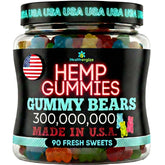 Healthergize empaque frontal mostrando 90 gomitas y beneficios