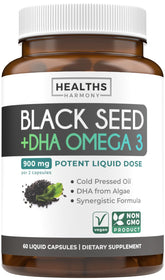 Healths Harmony frente del empaque mostrando suplemento vegano y beneficios