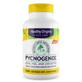 Healthy Origins frasco delantero mostrando 120 cápsulas y etiqueta clara, confianza en calidad