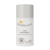 Healthybaby frente del desodorante en barra muestra envase práctico y claro beneficio