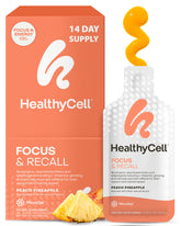 Healthycell vista frontal del paquete que muestra 14 sobres y beneficio práctico
