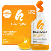 Healthycell vista frontal del paquete que muestra 30 gel packs y beneficio de conveniencia