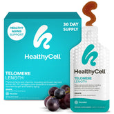 Healthycell microgel frente del pack mostrando sabor uva y conveniencia