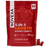 Heniqut Novexa frasco frontal mostrando diseño y cantidad de 60 gomitas