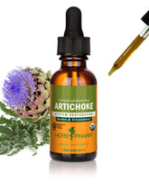 Herb Pharm frasco frontal mostrando extracto de alcachofa y etiqueta clara