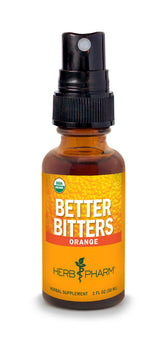 Herb Pharm botella frontal Orange con etiqueta clara y diseño orgánico