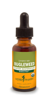 Herb Pharm botella frontal mostrando etiqueta clara y formato práctico