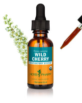 Herb Pharm frasco delantero Wild Cherry mostrando etiqueta clara