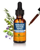 Herb Pharm botella frontal mostrando etiqueta y presentación, confianza de marca