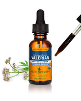Herb Pharm botella frontal mostrando etiqueta y beneficio relajación