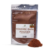 Herb To Body envase frontal mostrando polvo de Yohimbe y apariencia natural