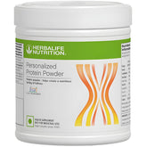 Herbalife envase frontal del polvo proteico sin sabor mostrando etiqueta y tamaño