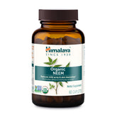 Himalaya envase frontal mostrando suplemento neem y beneficio purificante