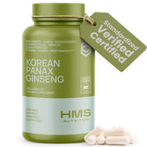 HMS Nutrition envase frontal mostrando ginseng y beneficios de energía