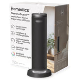 Homedics SereneScent vista frontal elegante y compacta para perfumar espacios