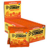 Honey Stinger paquete frontal mostrando nombre y sabor naranja