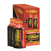 Honey Stinger vista frontal del empaque mostrando sabor y beneficios
