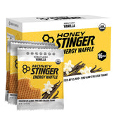 Honey Stinger empaque frontal del pack de waffles vainilla, fácil de llevar