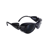 Gafas hooga frontal mostrando protector y reducción de exposición
