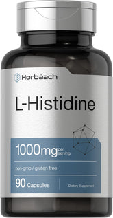 Horbäach envase frontal L-Histidine mostrando pureza y dosis