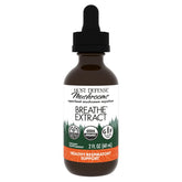 Host Defense frasco de Breathe Extract mostrado en fondo blanco beneficios respiratorios
