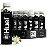 Huel envase frontal Vainilla mostrando diseño y conveniencia