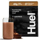 Huel Black Edition frente del envase mostrando marca y beneficio proteico