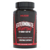 Huge Supplements envase frontal del producto mostrando beneficios nocturnos