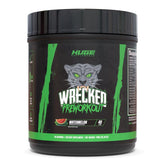 Huge Supplements envase frontal Wrecked mostrando el sabor sandía y marca