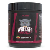 Huge Supplements bote frontal Wrecked mostrando diseño y beneficio visual