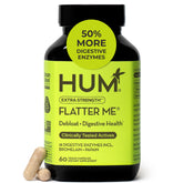 Envase HUM Flatter Me Extra Strength al frente mostrando marca y beneficio digestivo
