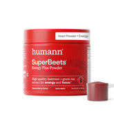 HumanN envase SuperBeets Energy Plus frontal mostrando formato y marca beneficios
